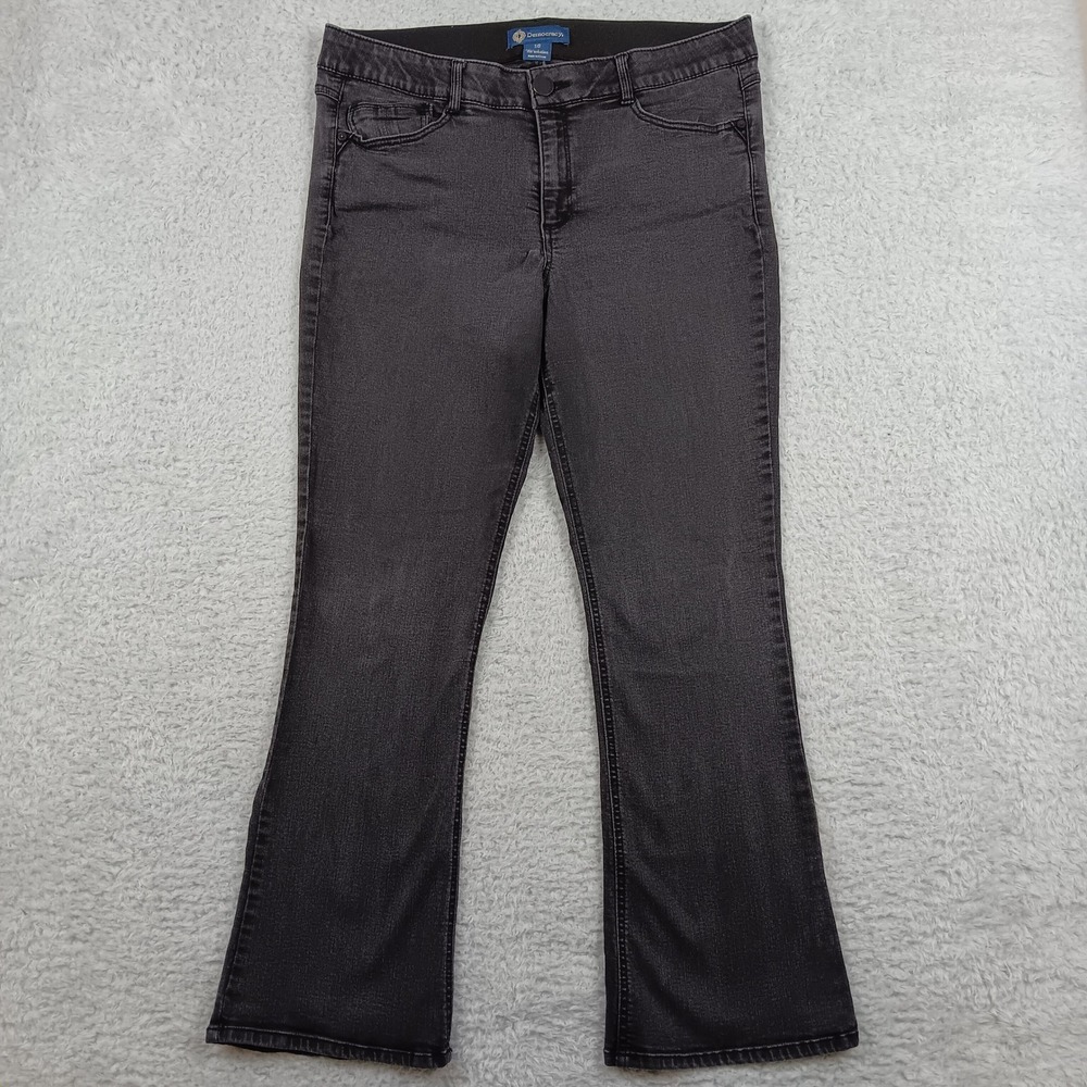 Democracy Jeans Ab solution Women 16 Black Bootcut Flare Stretch B1221RISL